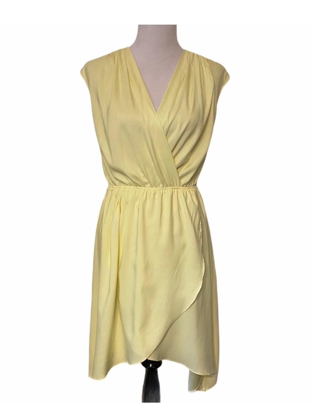 Victoria's Secret Pale Yellow High-Low Wrap Dress
